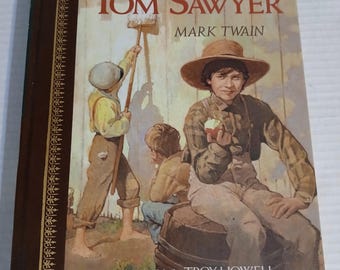 The Adventures of Tom Sawyer by Mark Twain Vintage Hardback Book
