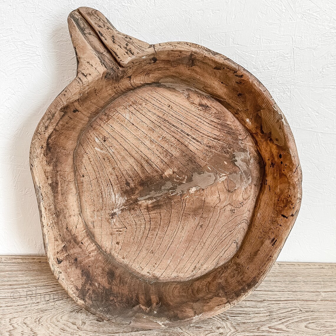 Antique Parat Wood Bowl Tray/ Rustic Farmhouse Serving Etsy