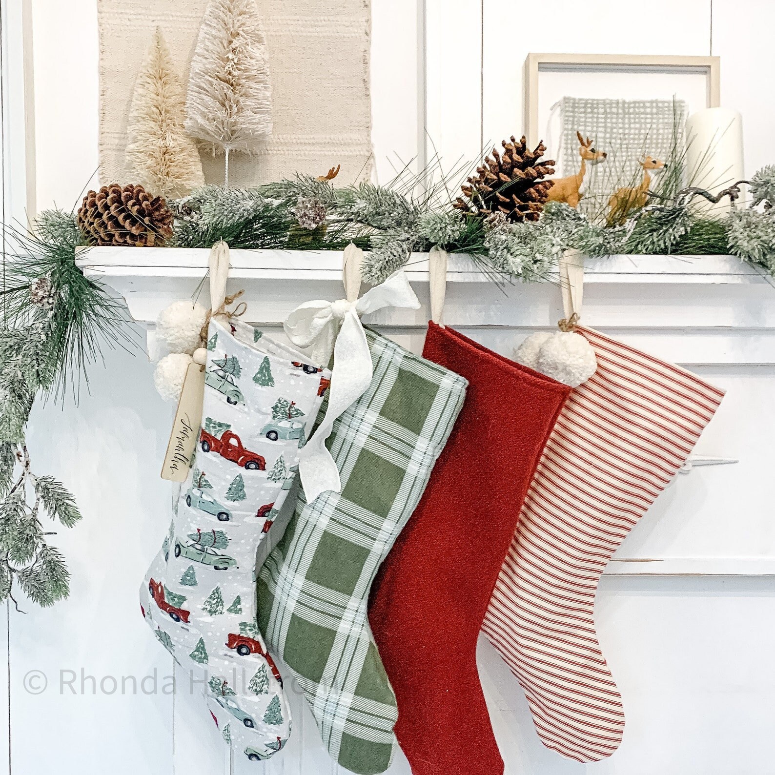 Farmhouse christmas sale stockings