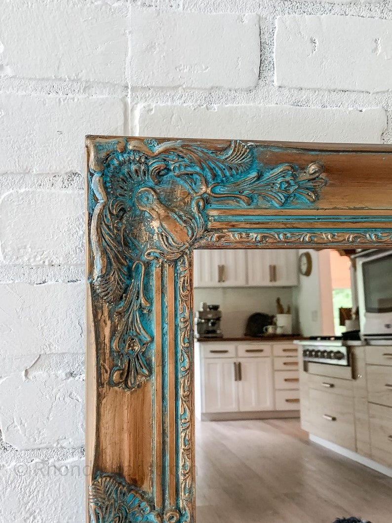 Wall Mirror/ Antique Gold Mirror Bathroom Mirror/ Hand Painted - Etsy