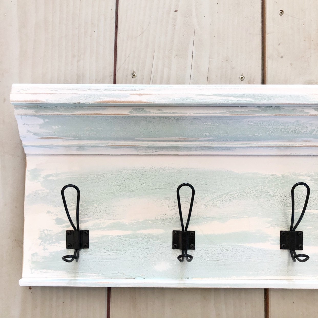Modern Farmhouse Coat Rack Rustic Hook Coat Rack Shabby Chic Etsy