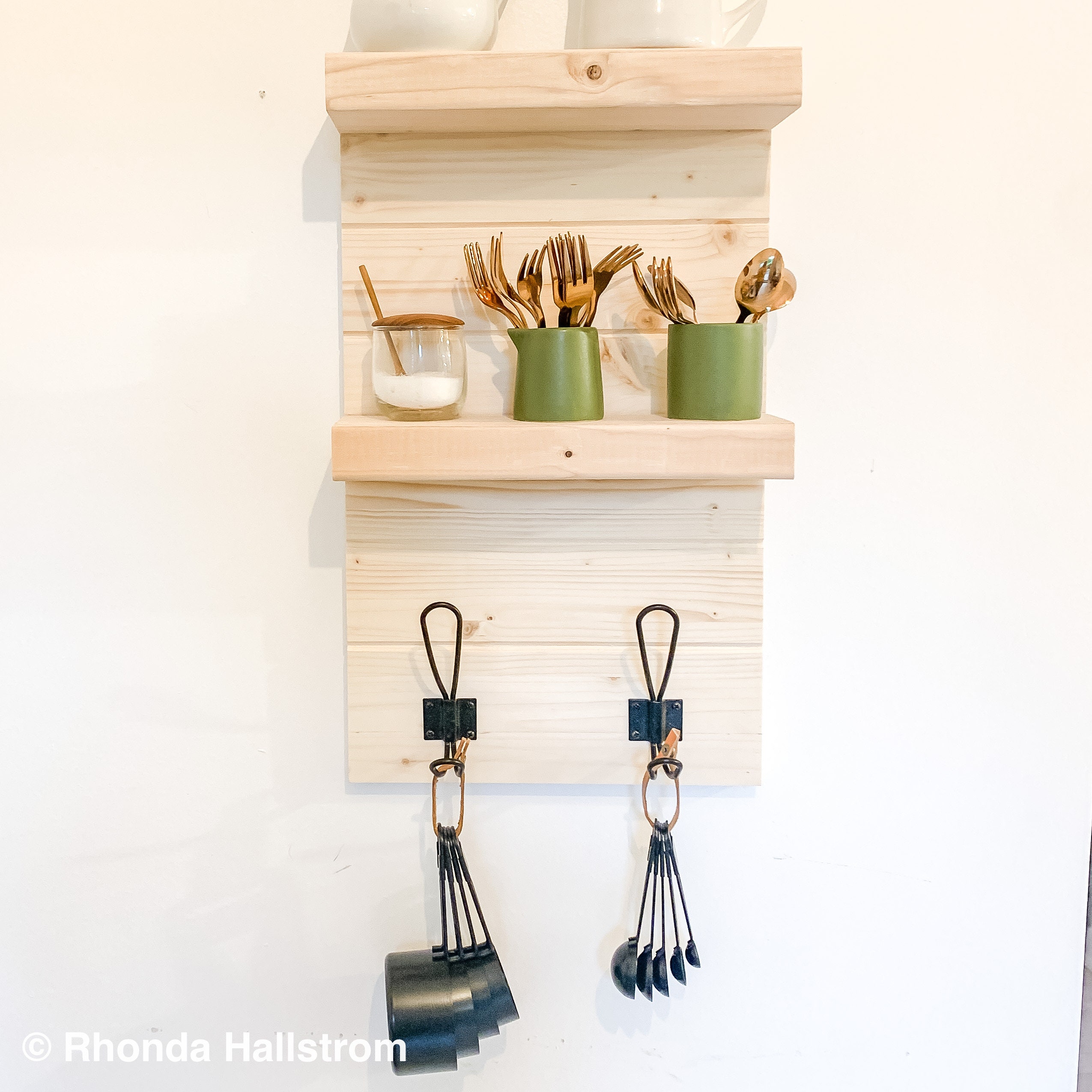 Modern Farmhouse Bathroom Wall Shelf With Hooks/handmade Etsy