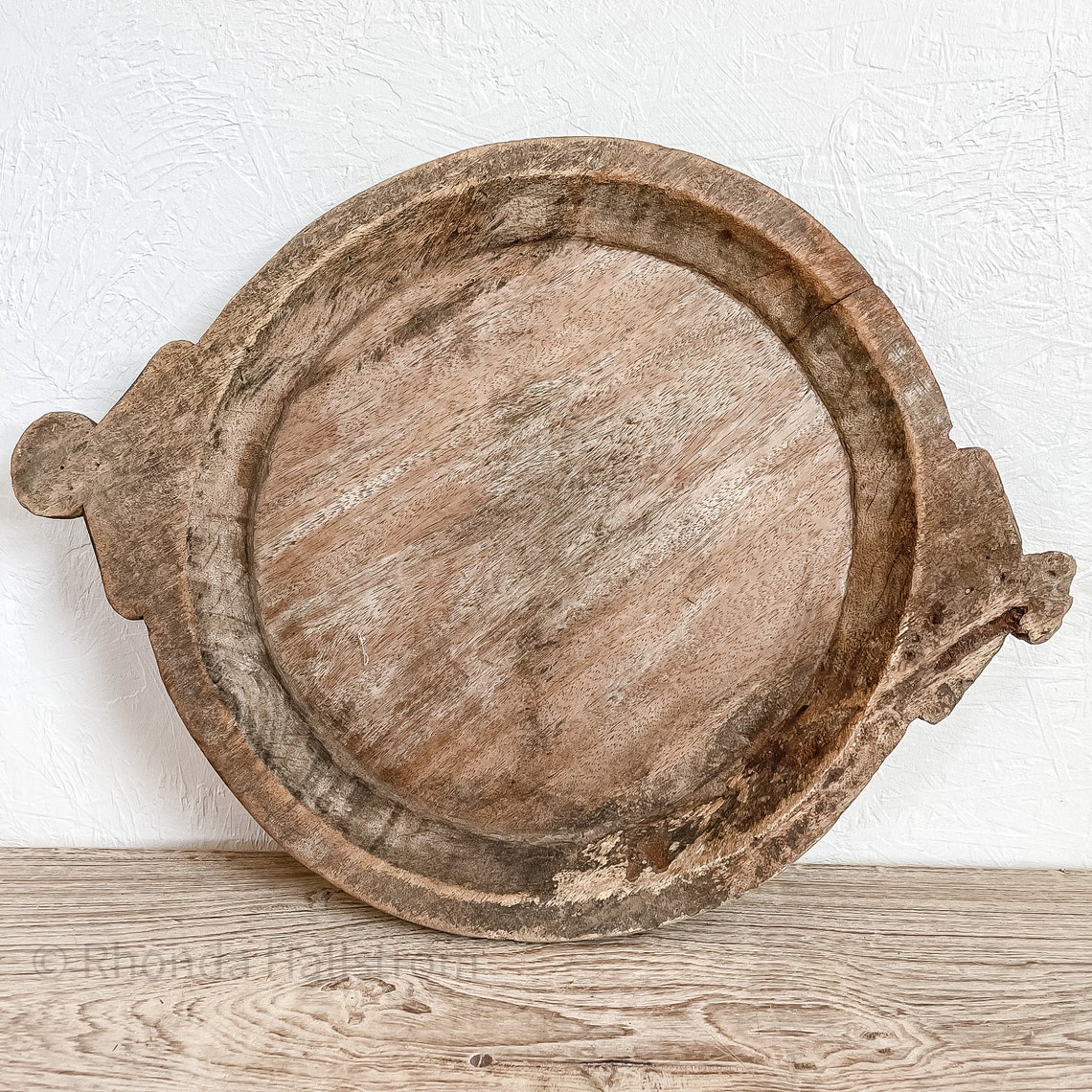Antique Parat Wood Bowl Tray/ Rustic Farmhouse Serving Etsy