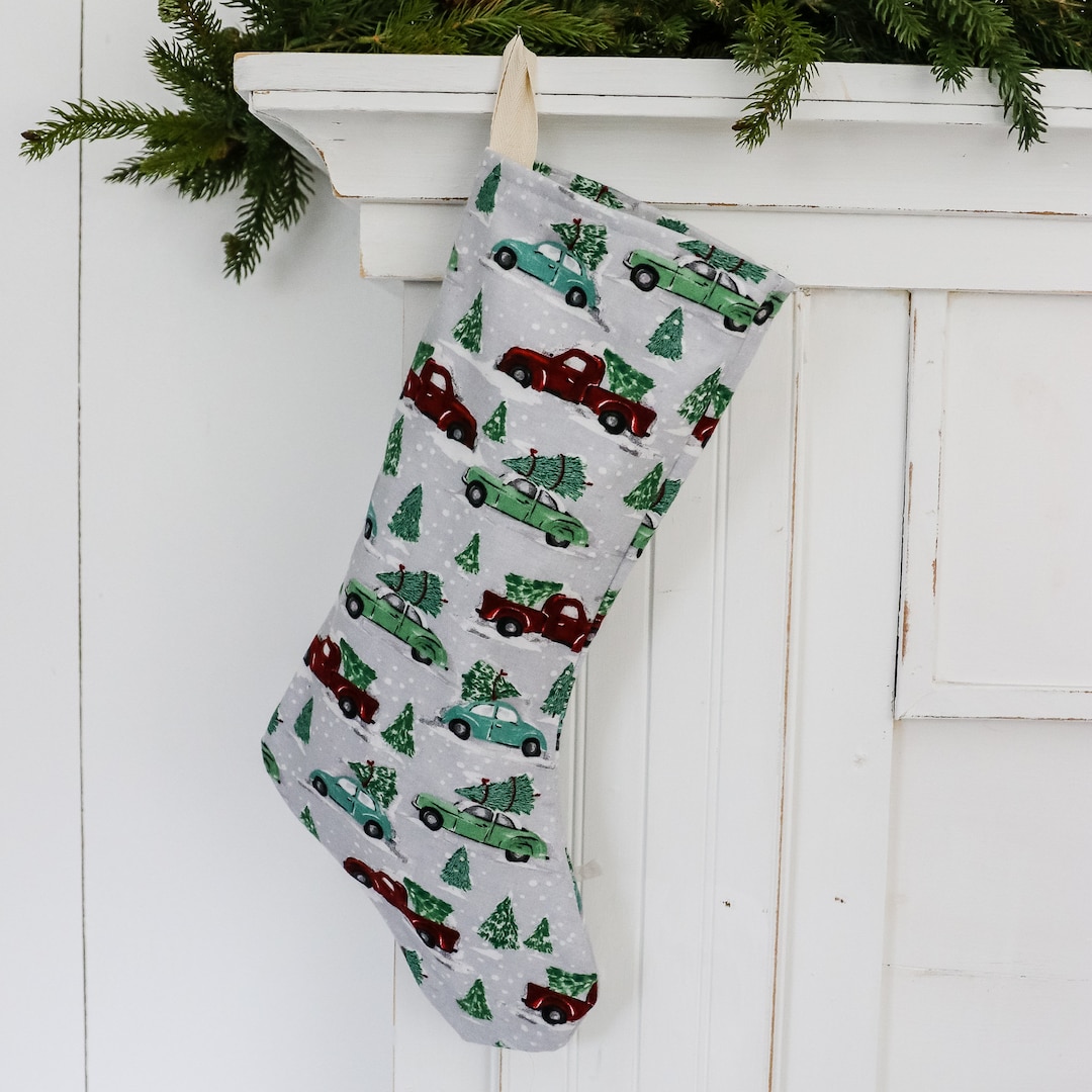 Red Truck Christmas Stockings Family Stockings/white Farmhouse Holiday