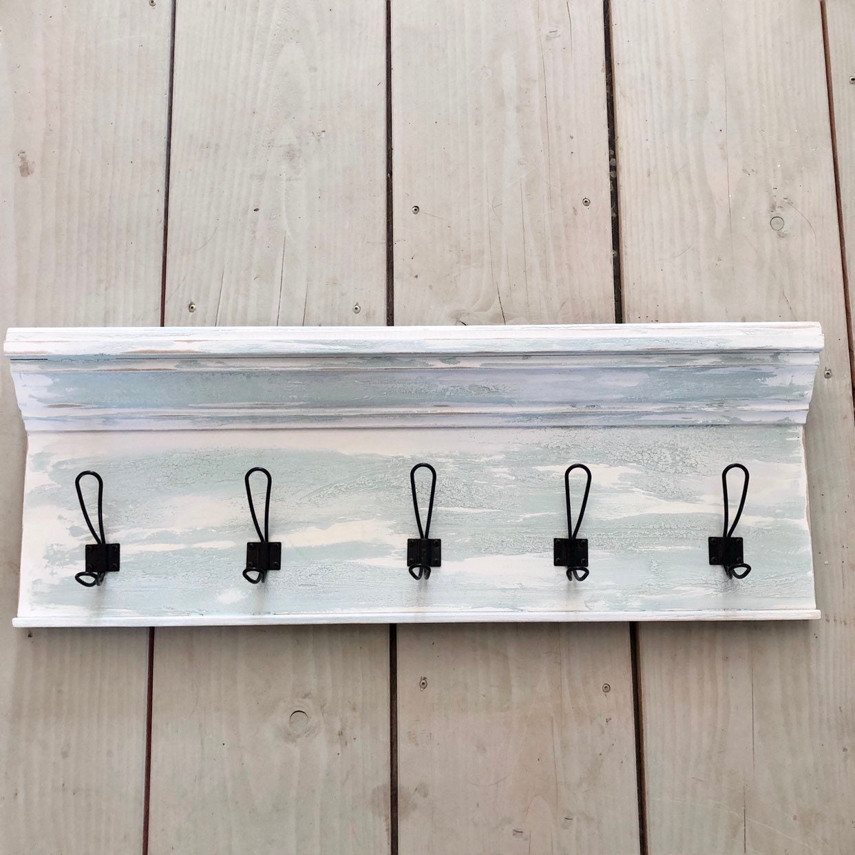 Modern Farmhouse Coat Rack Rustic Hook Coat Rack Shabby Chic Etsy