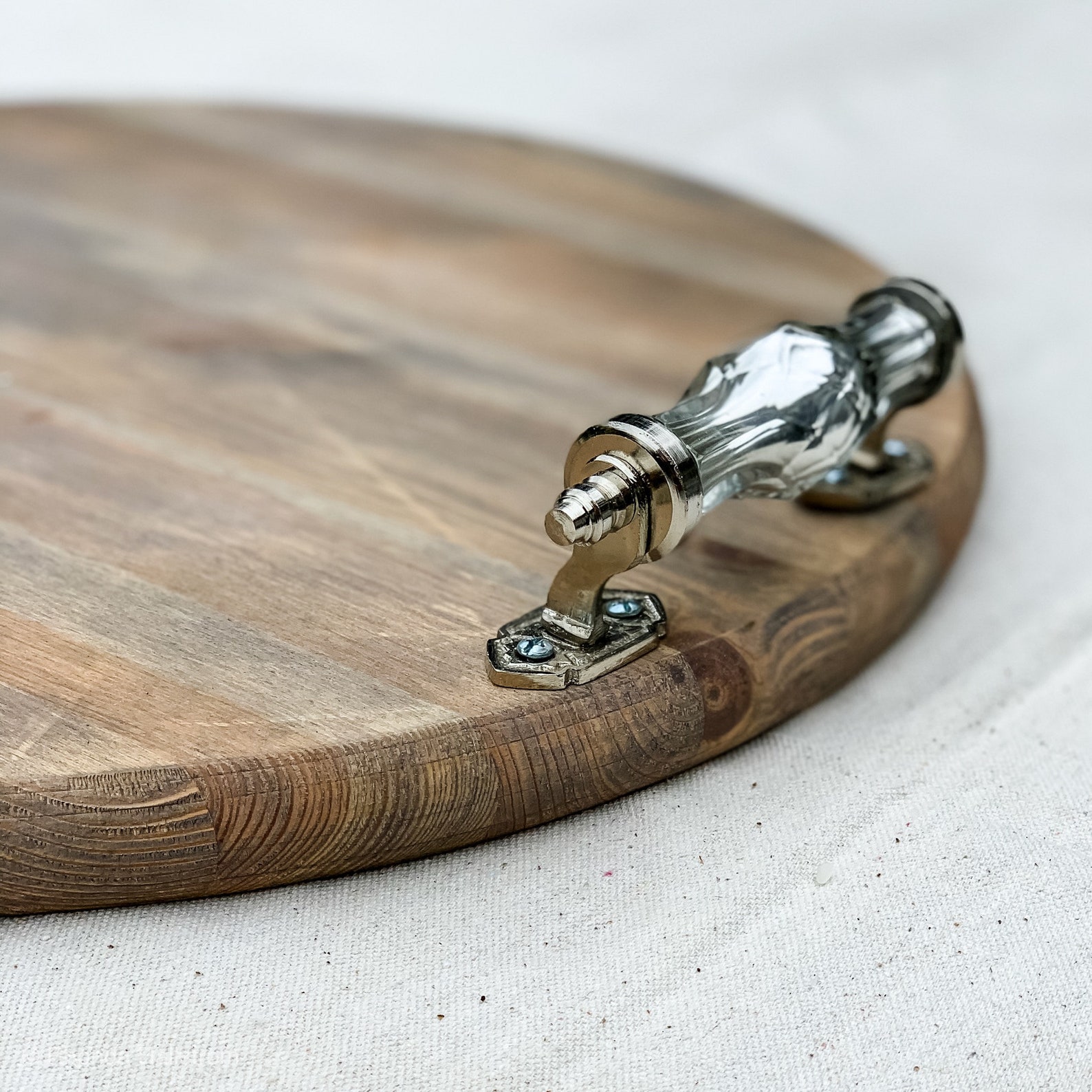 Round Wood Charcuterie Board Tray with HandlesFood Etsy