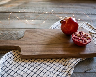 Hand Crafted Walnut Wood Cutting Board Handles/ Charcuterie Board/ Serving Tray with Handles\Food Photography Prop\Wedding Tray\