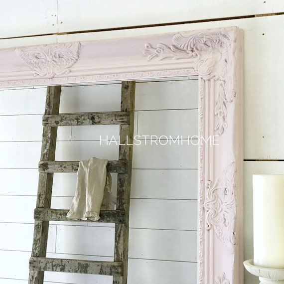Farmhouse Nursery Mirror Bathroom Shabby Chic Distressed Wall Hanging