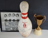 Vintage Wood Full Size Bowling Pin ABC Approved Bowling Pin Regulation Size Bowling Pin
