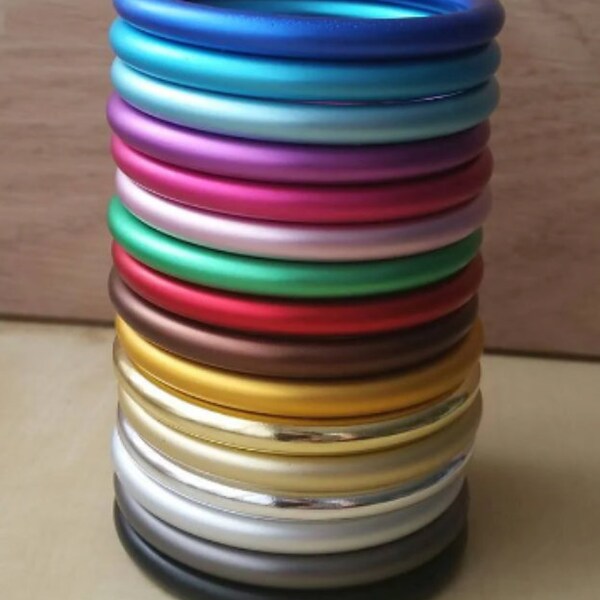 Aluminium sling Ringe Größe S in blau, rot, grün, silber, gelb, rosa, lila ...