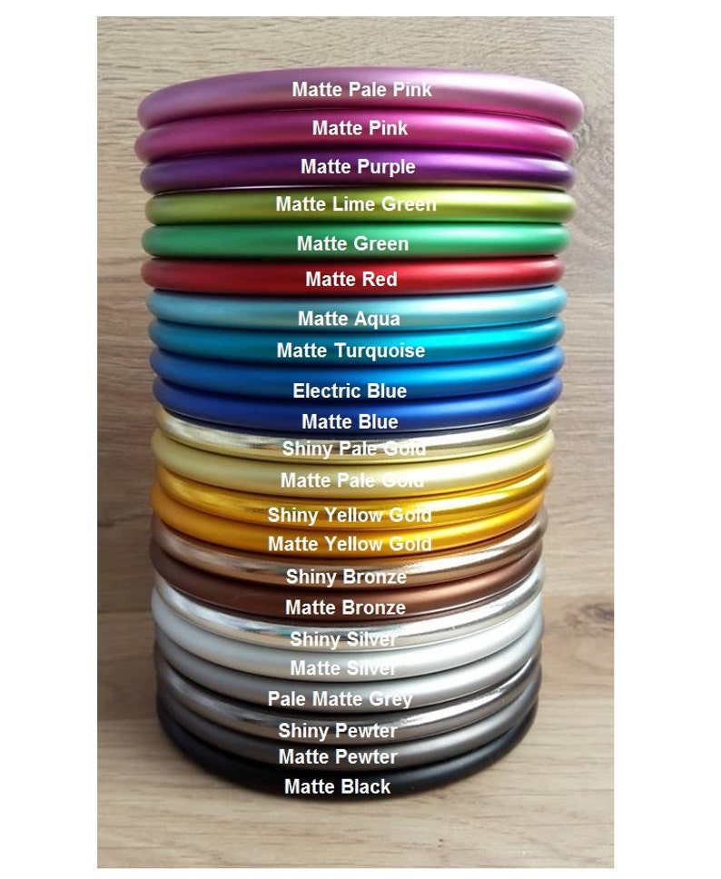 Aluminium sling Ringe Größe L in blau, rot, grün, silber, gelb, rosa, lila ... image 2