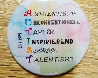 Button/Magnet mit "ich bin Autist"