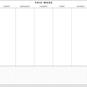 Weekly Planning Notepad Etsy