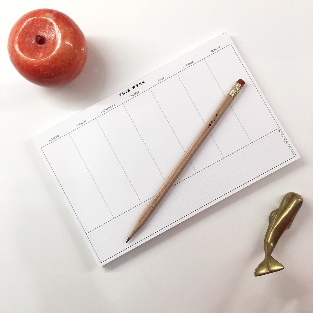Weekly Planning Notepad Etsy