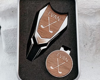 Personalized Divot Tool Set, Ball Marker,  Golf Gifts for Men, Fathers Day Golf Gift, Gift for Him, Groomsmen Gift