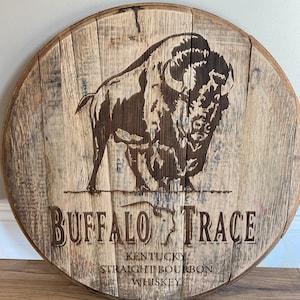 Buffalo Trace Bourbon Barrel Wall Hanging - Buffalo Trace - Home Bar Decor - Bourbon Decor - Buffalo Trace Decor - Christmas Gift - Bourbon