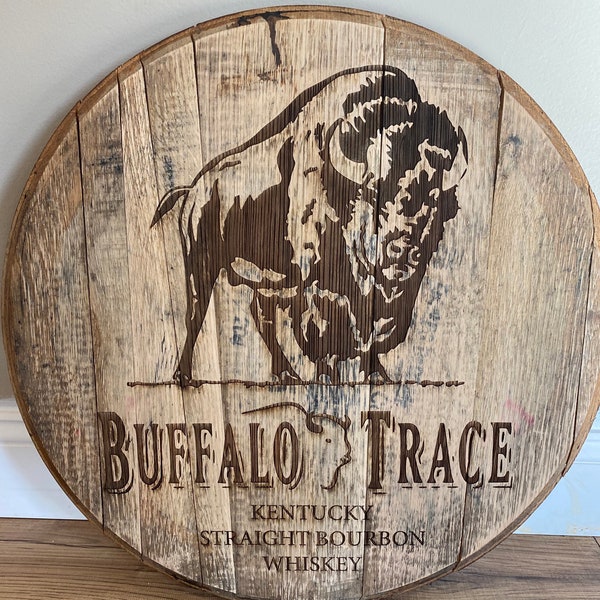 Buffalo Trace Bourbon Barrel Wall Hanging - Buffalo Trace - Home Bar Decor - Bourbon Decor - Buffalo Trace Decor - Christmas Gift - Bourbon