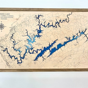Norris Lake Wall Art - Custom Wood Map - 3D Wall Art - Norris Lake Wall Map - Norris Lake Decoration - Norris Lakehouse Gift - Norris Lake