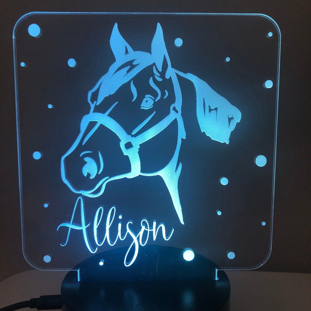 Personalized Night Light Horse Night Lights Children's Night Light