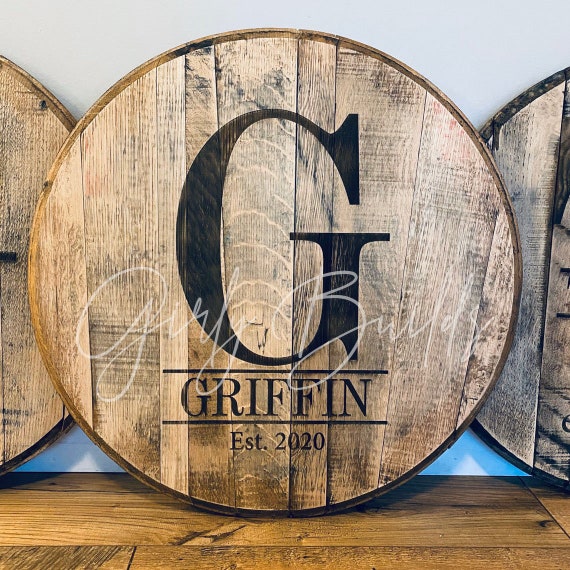 Bourbon Barrel Coffee Table - Bourbon Barrel End Table -  Personalized Bourbon Barrel - Bourbon Barrel Gift - Bourbon Barrel Head