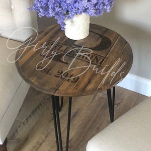 Bourbon Barrel Coffee Table - Bourbon Barrel End Table - Personalized Bourbon Barrel - Bourbon Barrel Gift - Bourbon Barrel Head image 5