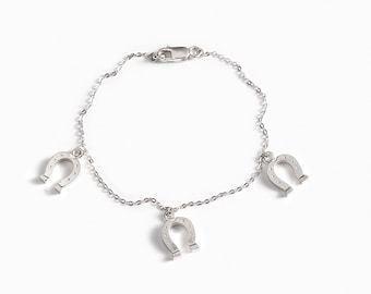 Equestrian bracelet "3 little horseshoe" * 925 sterling silver