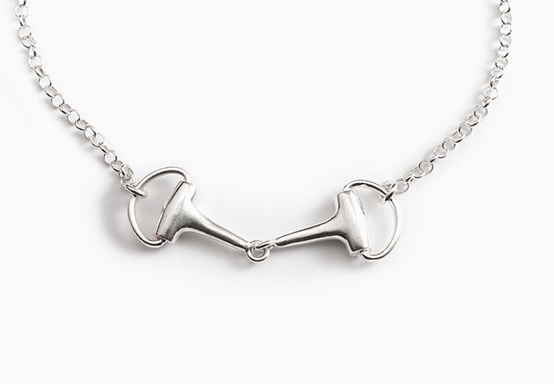 Equestrian Necklace round Horse Bit 925 Sterling Etsy