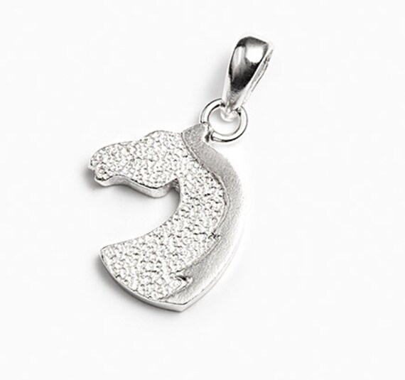 Horse Head 925 Sterling Solid Silver Equestrian Pendant Horse Head 925 Sterling Solid Silver Equestrian Pendant