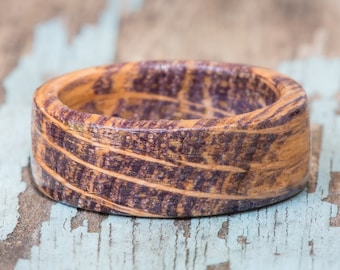 Purple Tennessee Whiskey Barrel Ring - Violet Dyed Wood Ring Anniversary Gift Wedding Ring Mens Engagement Ring Womens Band Wooden Ring