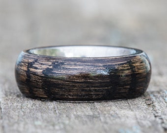 Black Tennessee Whiskey Barrel and Titanium Ring