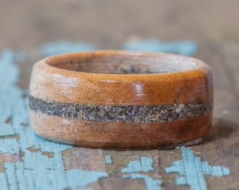 Maple Wood Ring With Your Sand Inlay