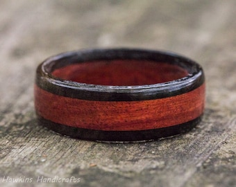 Redheart and Ebony Wood Ring