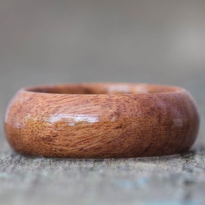 Mopani Wood Ring: African Hardwood Wedding Band
