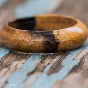 Schwarz und Weiß Ebenholz Ring Pale Moon Ebenholz Damen Herren Holz Ehering Verlobungsring Holz Jahrestag Paare Ringe Schmuck 6mm Round