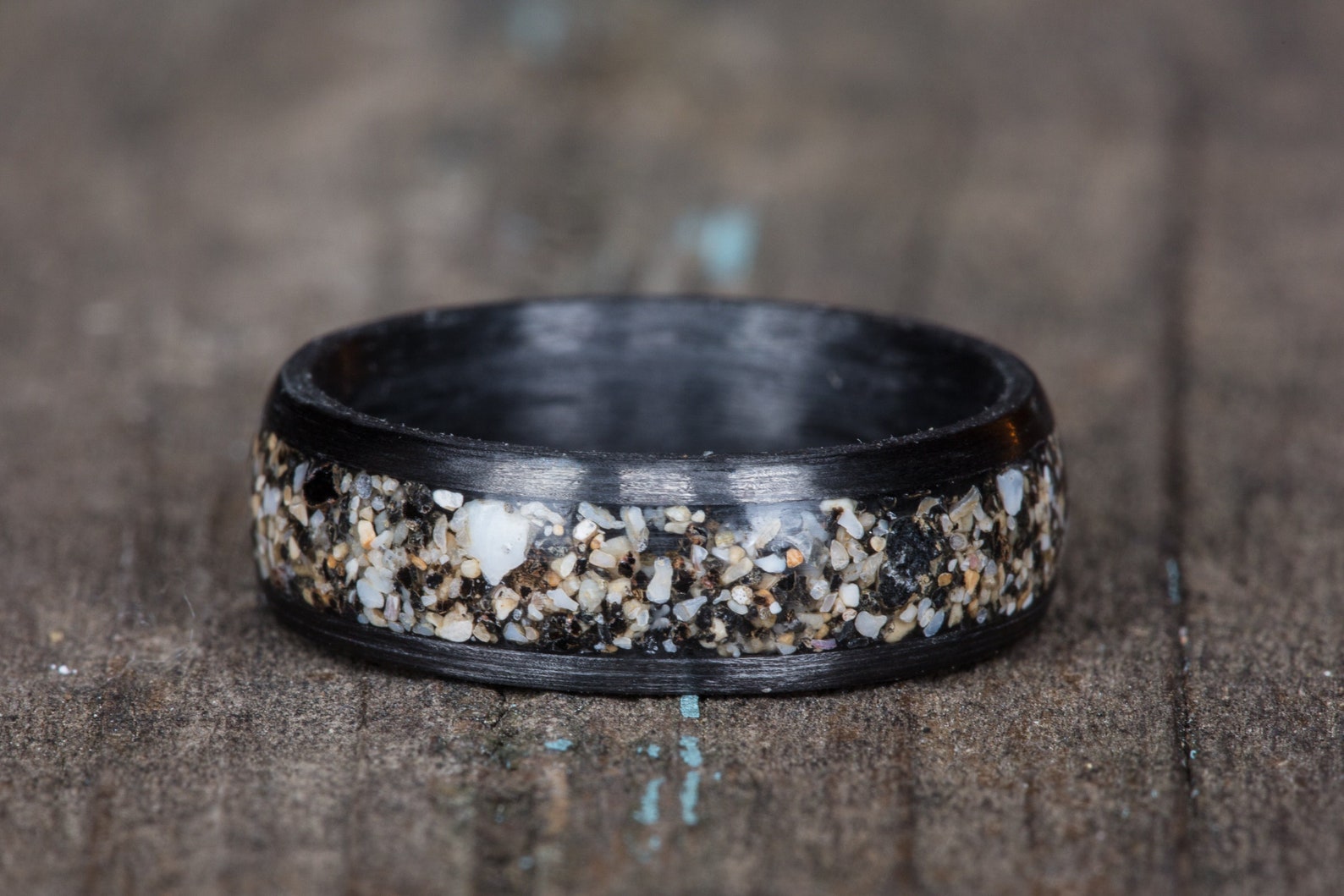 Your Sand Inlay Carbon Fiber Ring Use Your Own Sand Men 8mm - Etsy