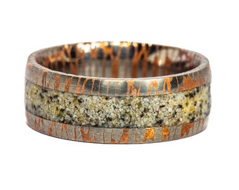 Superconductor Your Sand Inlay Ring