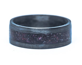 Your Dried Flower Inlay Carbon Fiber Ring