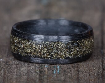 Your Sand Inlay Carbon Fiber Ring