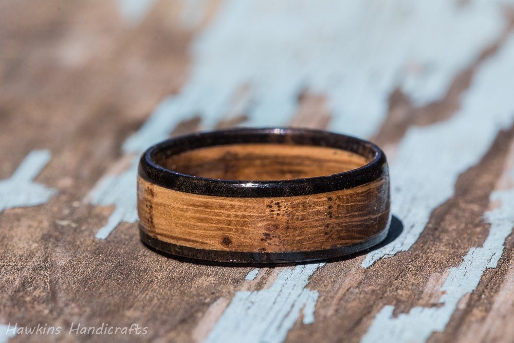 Silver Ring, Sterling Silver Ring, Wood Ring, Wooden Ring, Wedding Ring, Zebrawood Ring, Mens Ring, Womens Ring, Mens Wedding Ring, Handmade