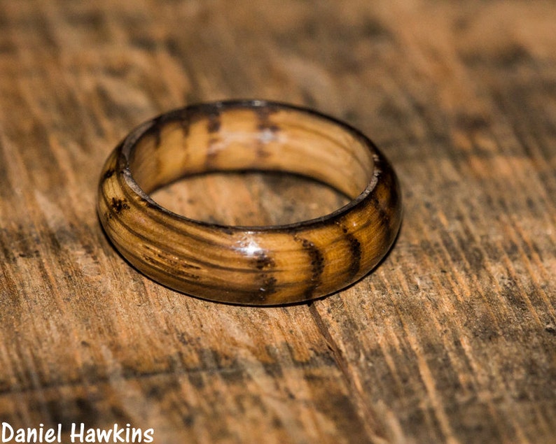 Tennessee Whiskey Barrel Wood Ring Whiskey Barrel Ring Reclaimed Wood Wooden Ring Men Wedding Band Women Engagement Ring Wood Anniversary image 4