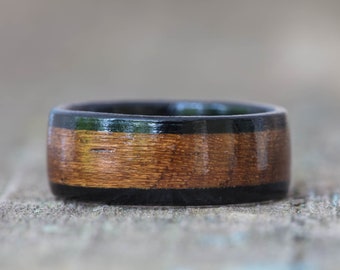 Teak and Ebony Wooden Ring