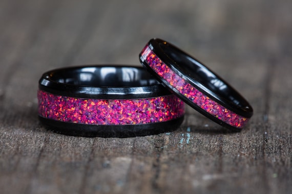 Bague ceramique rose sale