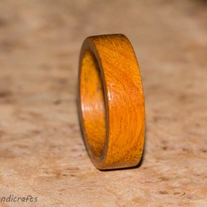 Osage Orange Wood Ring -  Mens Womens Custom Hand Carved Wedding Engagement Band Multiple Size