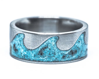 Turquoise Wave Inlay Ring