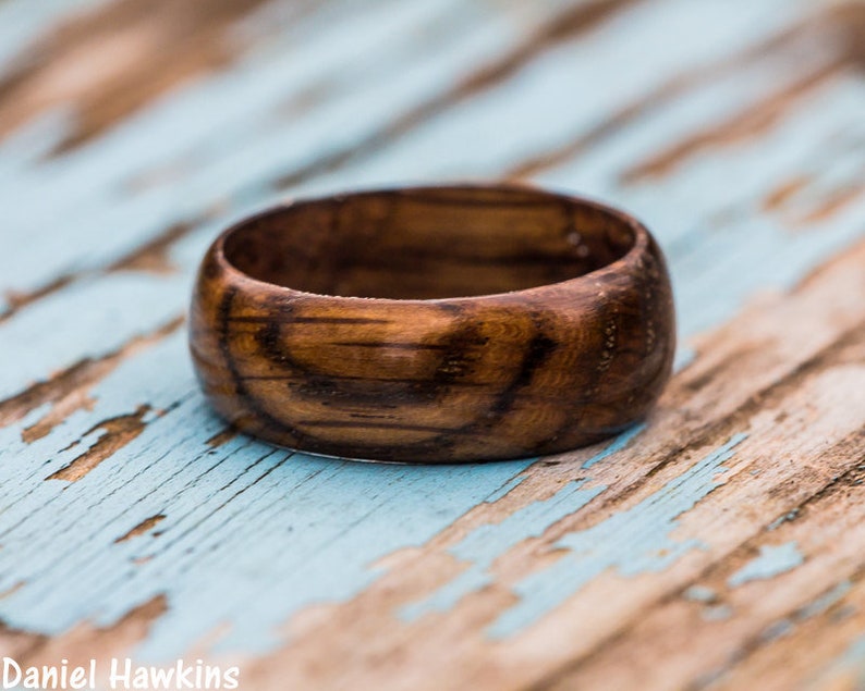 Tennessee Whiskey Barrel Wood Ring Whiskey Barrel Ring Reclaimed Wood Wooden Ring Men Wedding Band Women Engagement Ring Wood Anniversary image 1