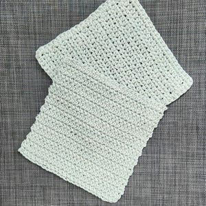 Cotton washcloths, set of 2. Face cloth set, small hand towels, zero waste wipes.