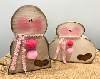 Valentines Snowman Wooden Snowman Snowman Decor Wood Etsy