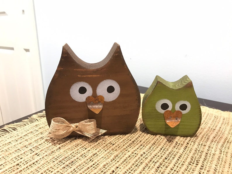 Wood Owl Fall Decor. Tiered Tray Fall Decorations. Halloween Etsy