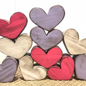 Small Wooden Chunky Heart  Heart crafts, Valentine wood crafts, Wood heart  crafts