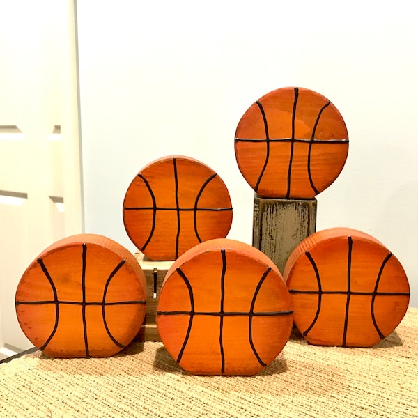 Wooden basketball. March Madness. Mini basketball. Wood basketball. NBA wood decor. Cheerleader decor. Modern Prims. College basketball